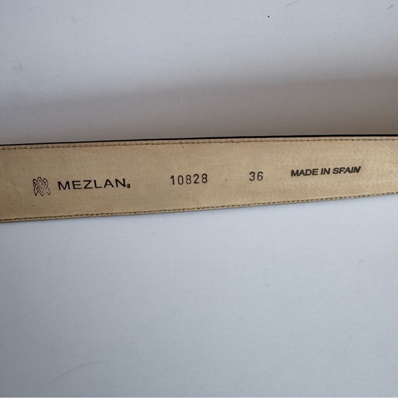 New Mezlan Tan Brown Leather Belt size 36 - Picture 6 of 6